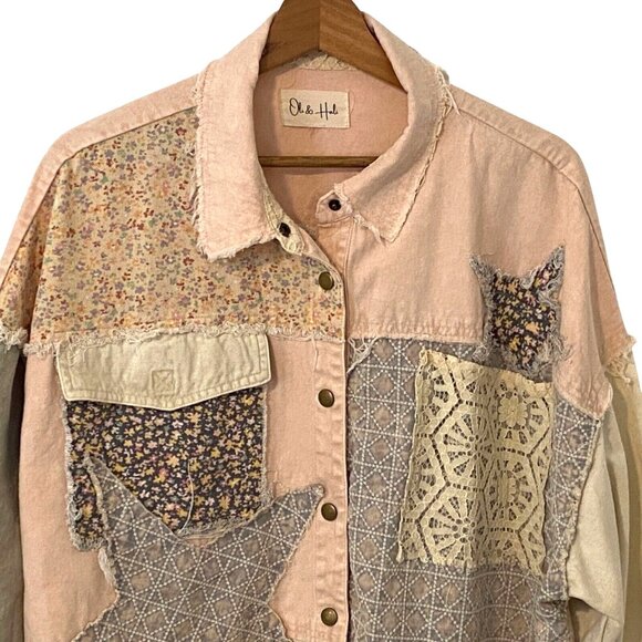 Oli & Hali Multicolor Patchwork Jean Jacket - Picture 2 of 8